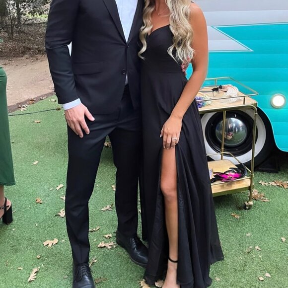 Azazie Nahrin Black Bridesmaid Dress, Size 2, Perfect condition! - Picture 8 of 8